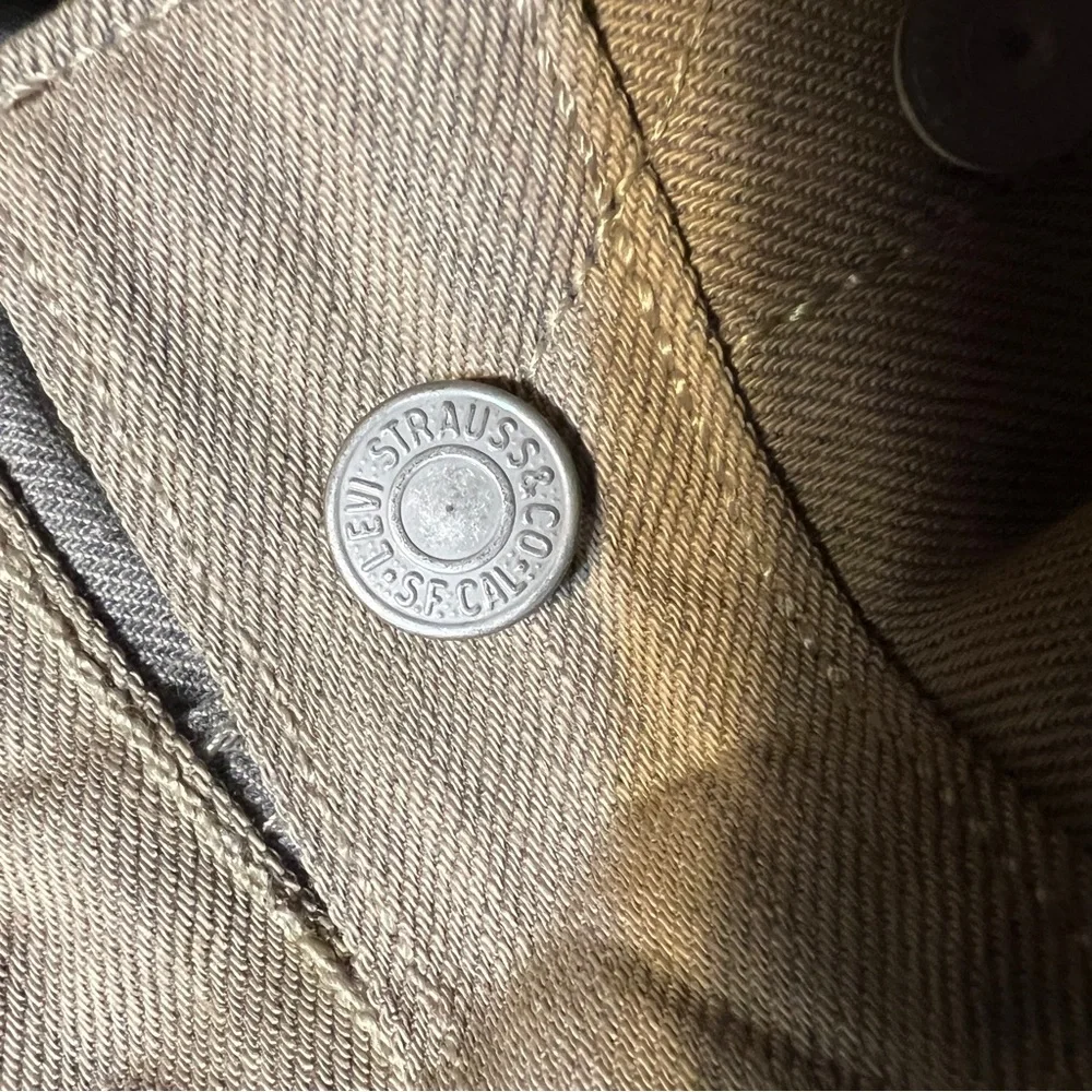 Levi’s 2014 Authentic 501 Jeans STF Button Fly Straight Leg Tan NWT - Picture 12 of 14